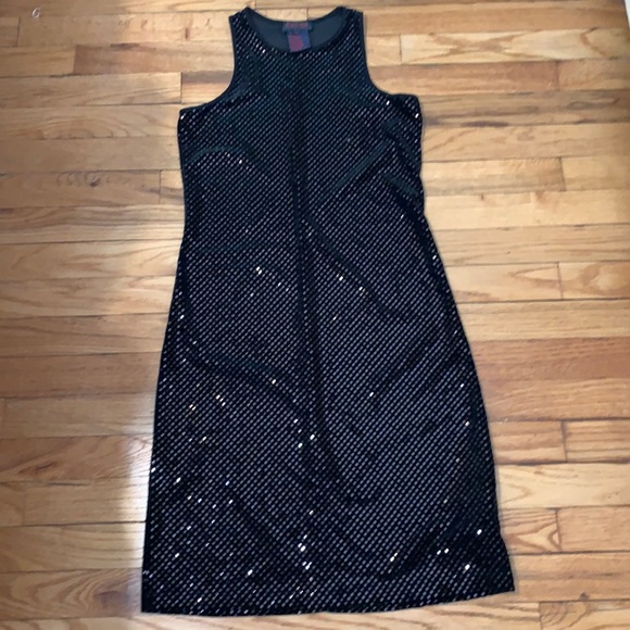 Black sequence Ralph Lauren dress - Picture 1 of 3